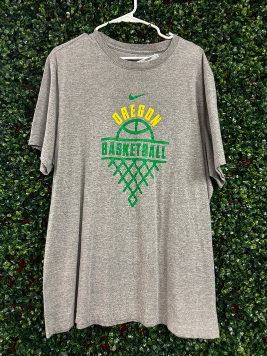 Grey Oregon basketball tee