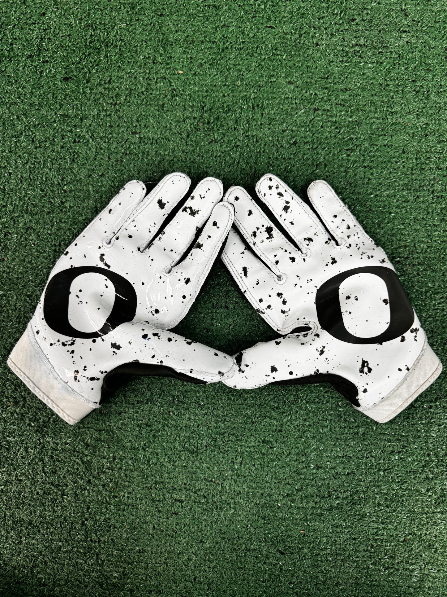 Oregon Eggshell Football Gloves