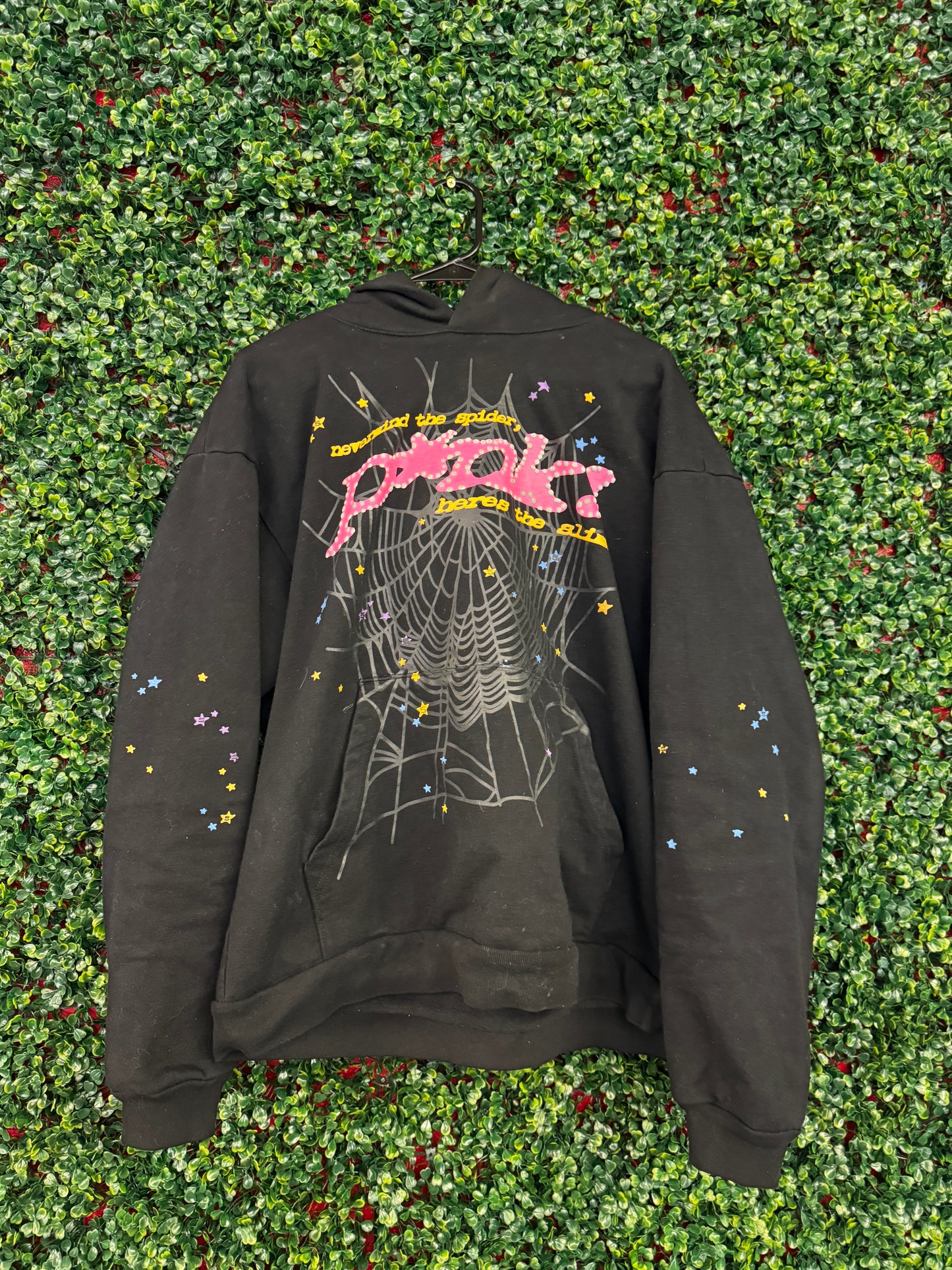 Sp5der P*NK Hoodie Black