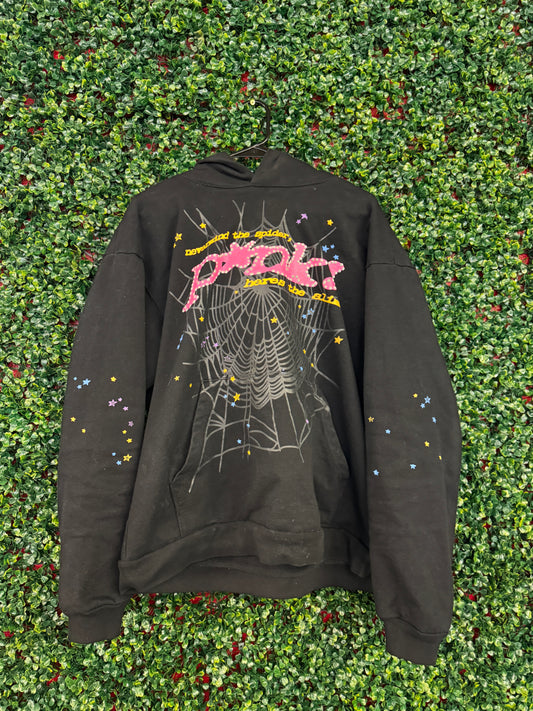 Sp5der P*NK Hoodie Black